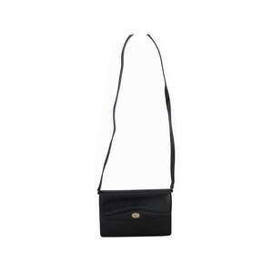 Gucci leather GG bag logo shoulder black crossbody